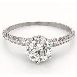 1 Carat Diamond Solitaire Filigree Ring Women Jewelry