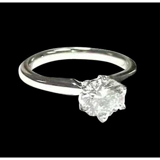  Lady’s Sparkling Unique Solitaire White Gold Solitaire Ring