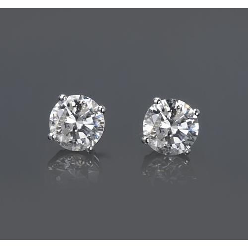Princess Cut White Elegant Woman's S Stud Earrings