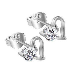 1 Carat Diamond Stud Earrings White Gold 14K