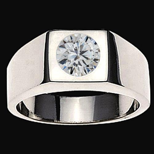 Single stone diamond gents ring Clearance