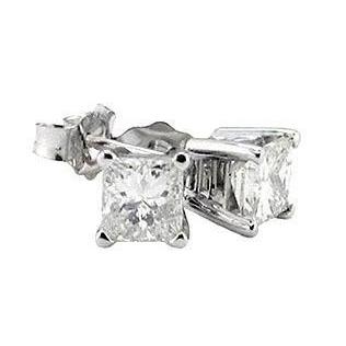  Princess Cut Diamond Stud Earrings White Gold  Stud Earrings