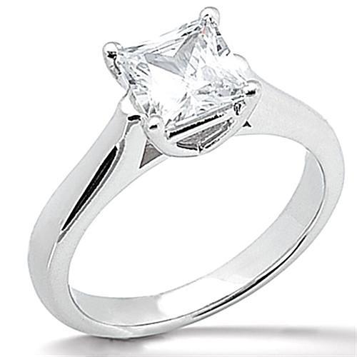 Women Jewelry New Unique Solitaire White Gold Diamond Anniversary Ring 