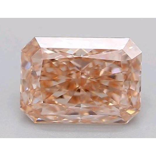 1 Carat Radiant Cut Pinkish Orange Loose Diamond Diamond
