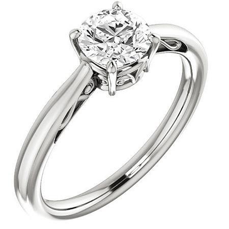 NEw Style Fancy Wedding Engagement White Gold Diamond Solitaire Ring 