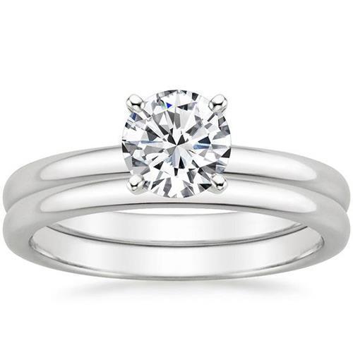 Princess Cut  Sparkling Vintage Style White Gold Diamond Solitaire Ring 