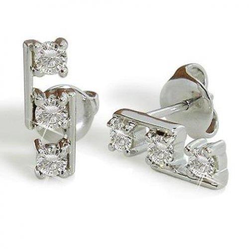 1.8 Carat Round Cut Drop Earring 14K White Gold Unique Style Drop Earrings
