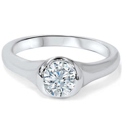 1 Carat Round Cut Solitaire Diamond Wedding Ring 14K White Gold