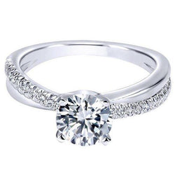 1 Carat Round Diamond Anniversary Ring White Gold 14K