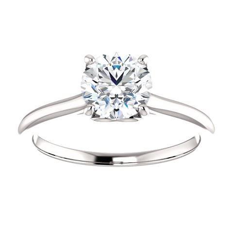 Gorgeous Style Sparkling Unique Lady’s Solitaire White Gold Diamond Ring 