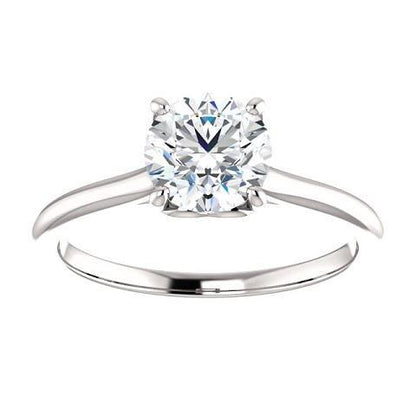 Gorgeous Style Sparkling Unique Lady’s Solitaire White Gold Diamond Ring 
