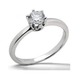 1 Carat Diamond Solitaire Ring White Gold 14K