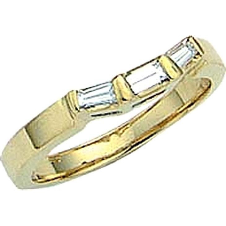 1 Carat Yellow Gold 14K Wedding Band F VVS1 Band