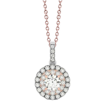 Two Tone Pendant Necklace