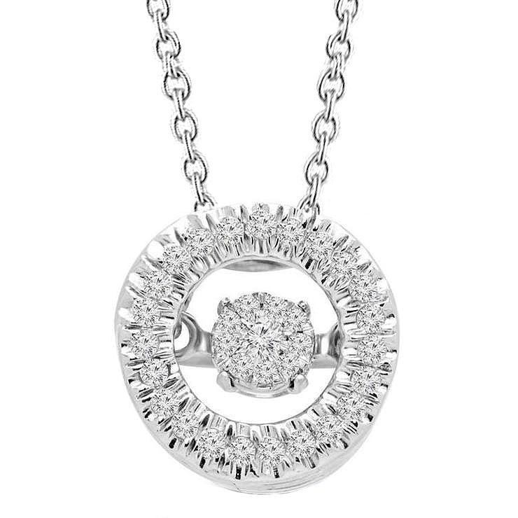 1.32 Carats Gorgeous Round Natural Earth Mined Diamond Pendant Necklace White Gold 14K