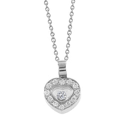 1.45 Ct Round Brilliant Diamond Heart Shape Pendant Necklace