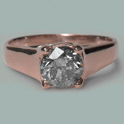 1.50 Carat Round Brilliant Diamond Solitaire Ring Rose Gold