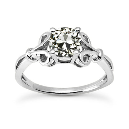natural round diamond 1.50ct ring front view