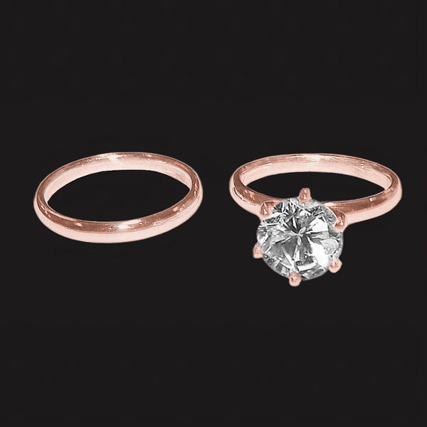 Products 1.50 Ct. Champagne Diamond Jewelry Ring Set Rose Gold Success