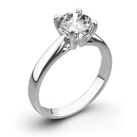 New Quality Wedding Solitaire White Gold Diamond Anniversary Ring 