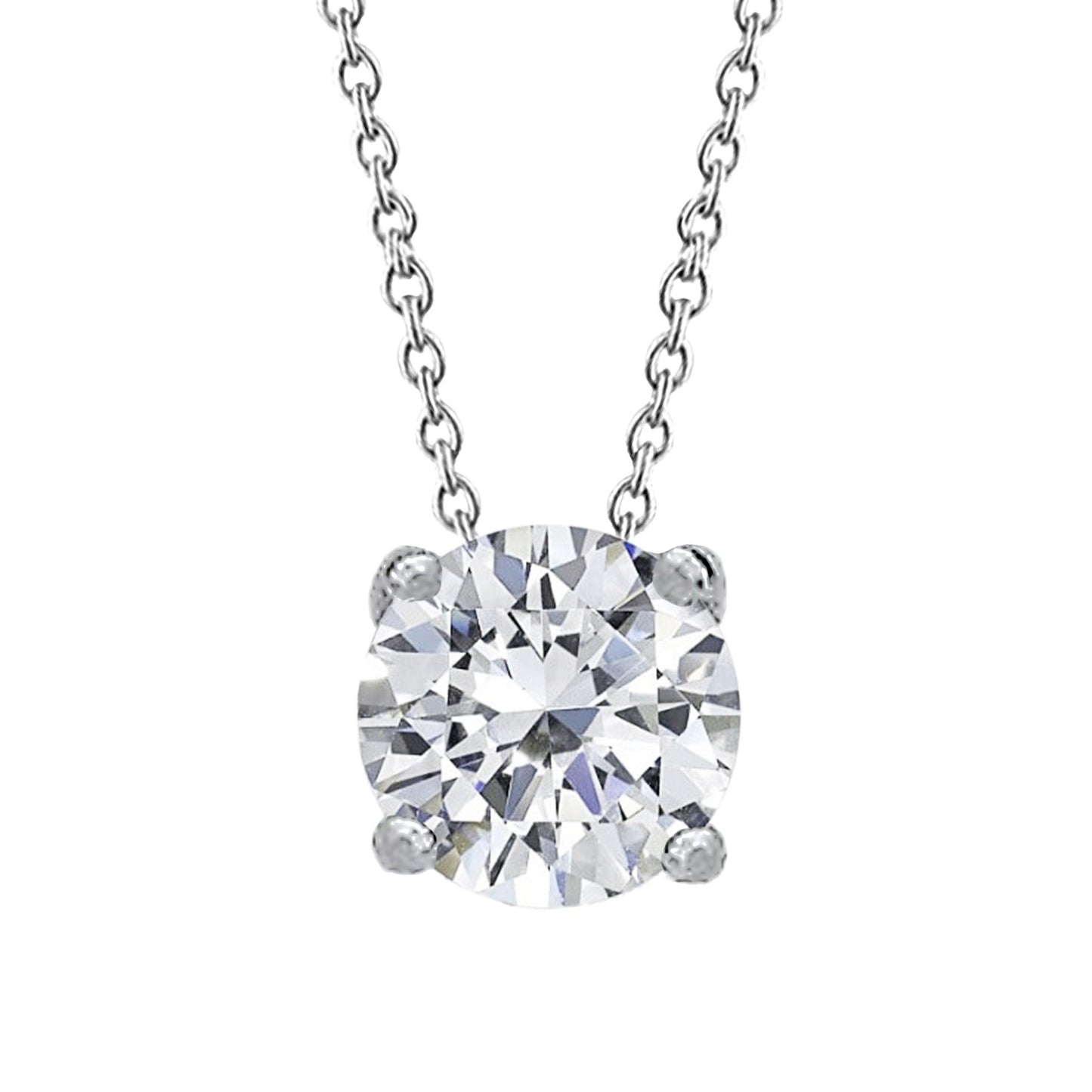 1.50 Cts. Lab Grown Diamond Jewelry Necklace Pendant White Gold