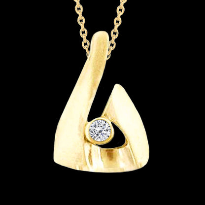 1.50 Ct. GIA Certified Lab Grown Diamond Solitaire Yellow Gold Pendant Necklace New