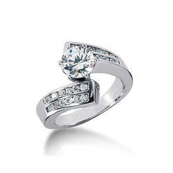 1.51 Ct. Diamond Solitaire Ring With Accents