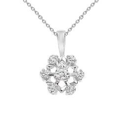 1.65 Ct Round Diamond Necklace Pendant 14K White Gold