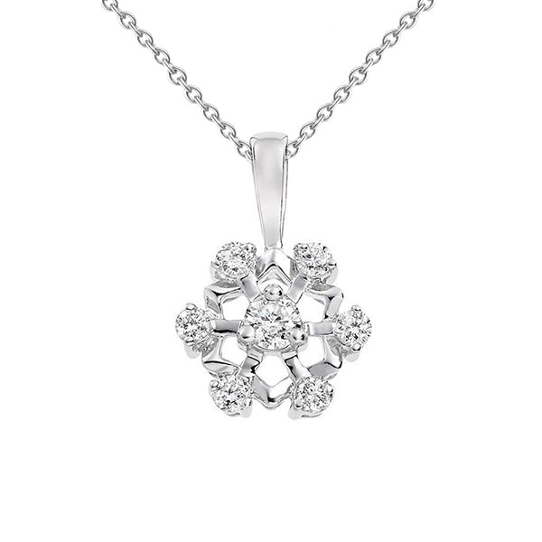 1.65 Ct Round Natural Earth Mined Diamond Necklace Pendant 14K White Gold
