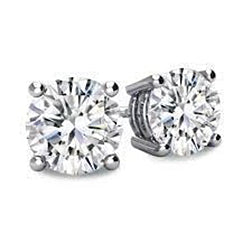 Princess Cut High Quality Unique Stud Earrings White Gold Diamond