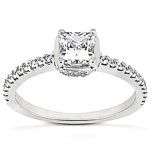 natural round diamond 1.85ct ring front view