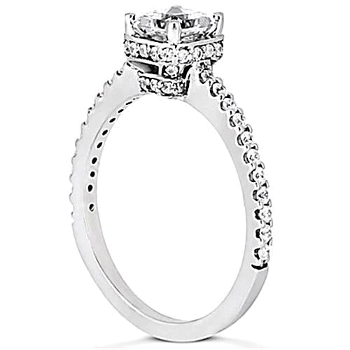 natural round diamond 1.85ct ring side angle