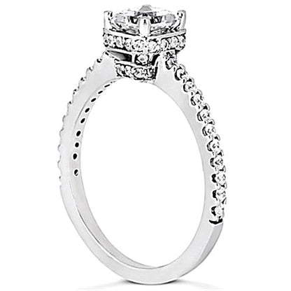 natural round diamond 1.85ct ring side angle