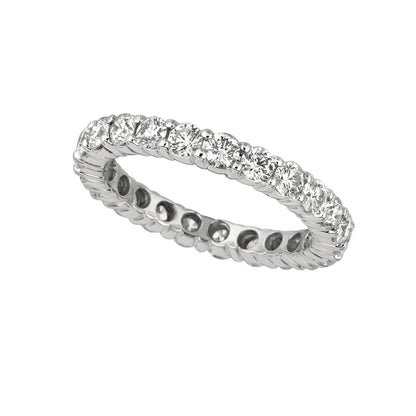10 Pointer Diamond Eternity Band 2.28 Carats 14K White Eternity Band