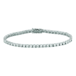 10 Pointer Lab Grown Diamond Tennis Bracelet 5.30 Carats White Gold