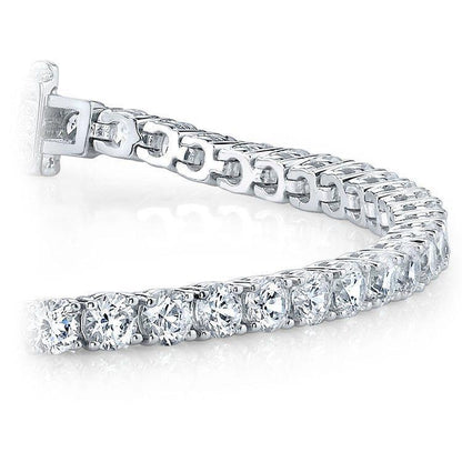 10.10 Ct Lab Grown Diamond Tennis Bracelet Solid 10K White Gold
