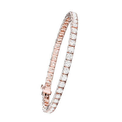 10.12 Ct Rose Gold Round Cut Lab Grown Diamond Ladies Tennis Bracelet Jewelry
