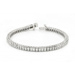 10.50 Carats Natural Diamond Tennis Bracelet White Gold Jewelry