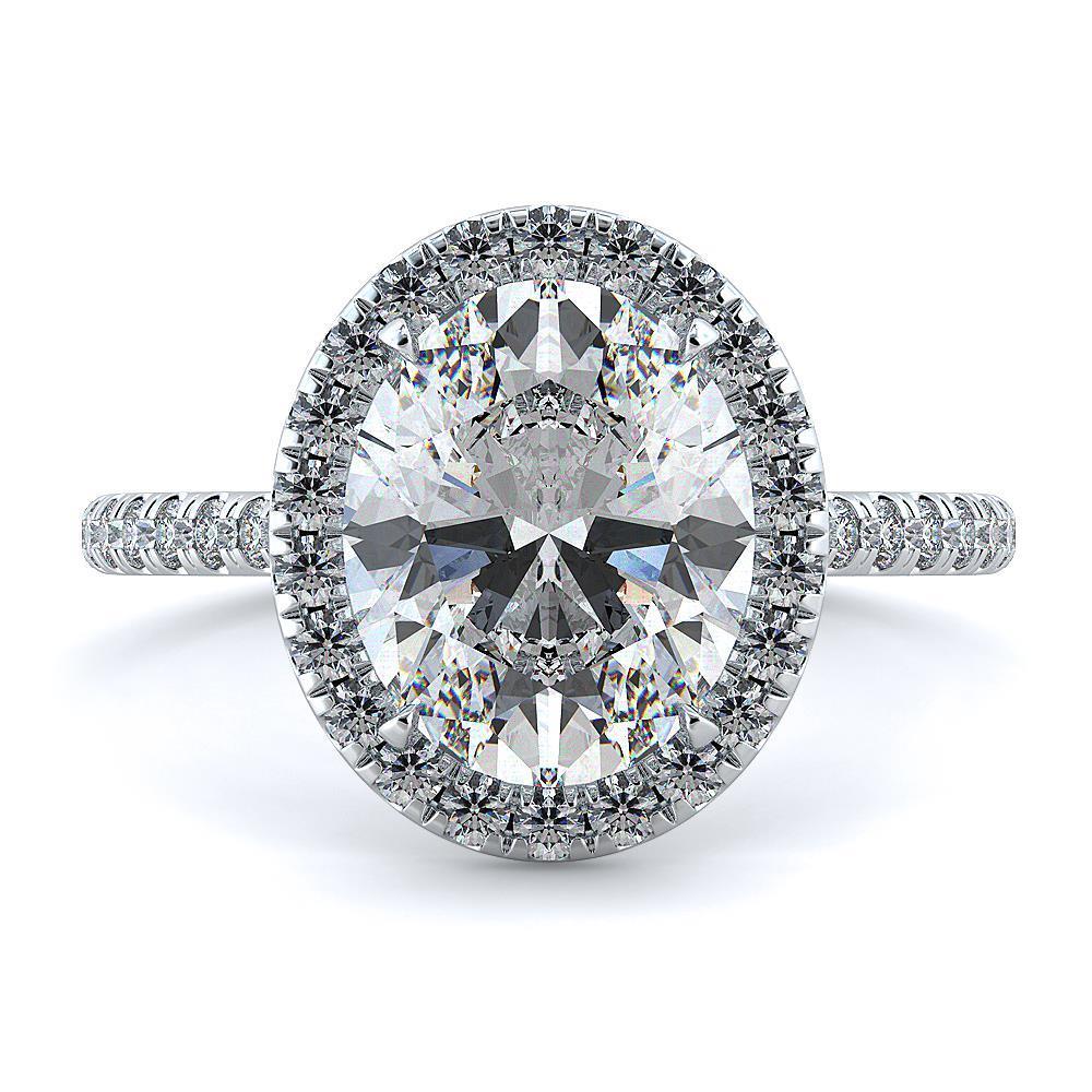 10.50 Carats Huge Oval & Round Lab Grown Diamond Engagement Halo Ring