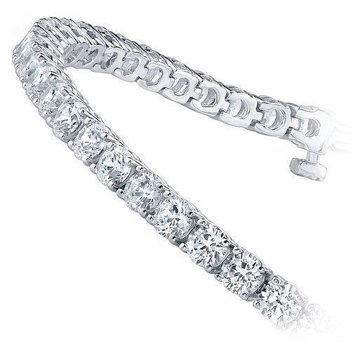 10.00 Carat G Vs2 Natural Brilliant Cut Diamonds Tennis Bracelet White Gold 14K Tennis Bracelet