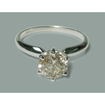 Sparkling Vintage Style White Gold Diamond Solitaire Ring