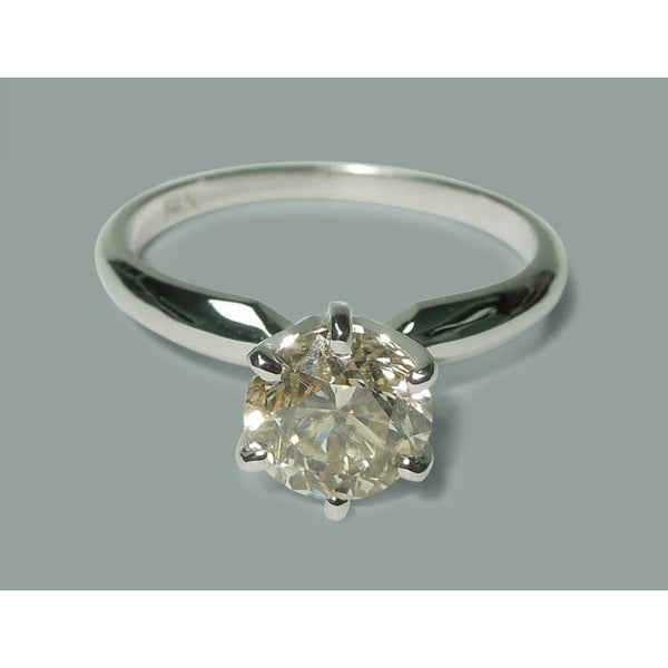 Sparkling Vintage Style White Gold Diamond Solitaire Ring