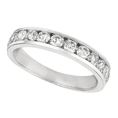 1.01Carat Round Brilliant Diamond Channel Ring Band Gold 14K Jewelry Band