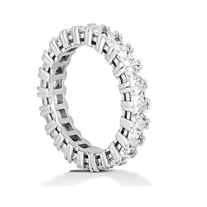 10.20 Ct. Wedding Band Sparkling Diamonds White Gold Eternity Band