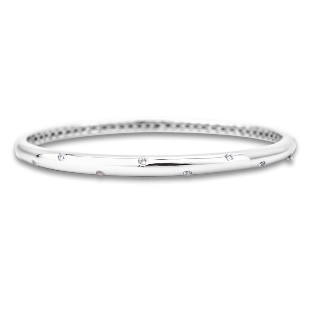 1.05 Ct Round Cut Diamond Bangle Bracelet Women White Gold Bangle