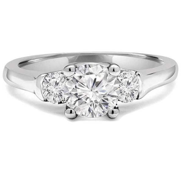 1.05 Ct Round Diamond Three Stone Ring White Gold New Three Stone Ring