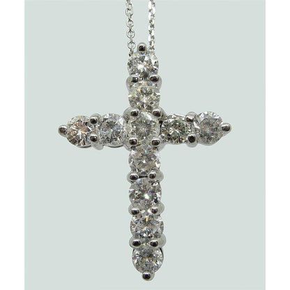 2.75 Ct Round Cut Diamond Cross Necklace Pendant Pendant