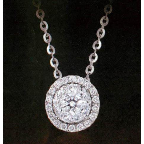 1.07 Ct Diamond Pendant Necklace With Chain Pendant