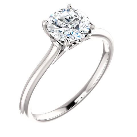 Sparkling Unique Lady’s Solitaire White Gold Diamond Ring 