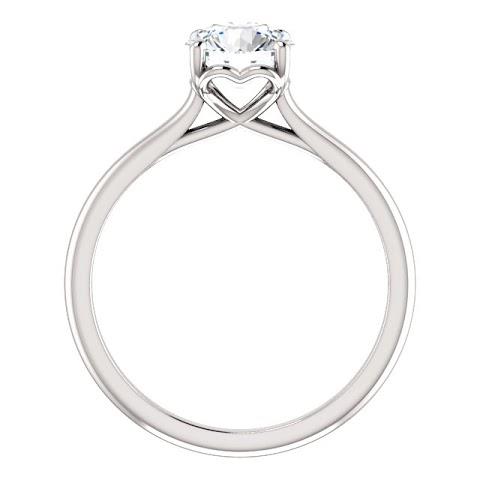 Sparkling Unique Lady’s Solitaire White Gold Diamond Ring 